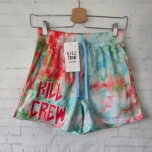 Kill Crew Muay Thai Shorts Mens Size S Tie Dye 4" Inch Inseam NEW Fighter
